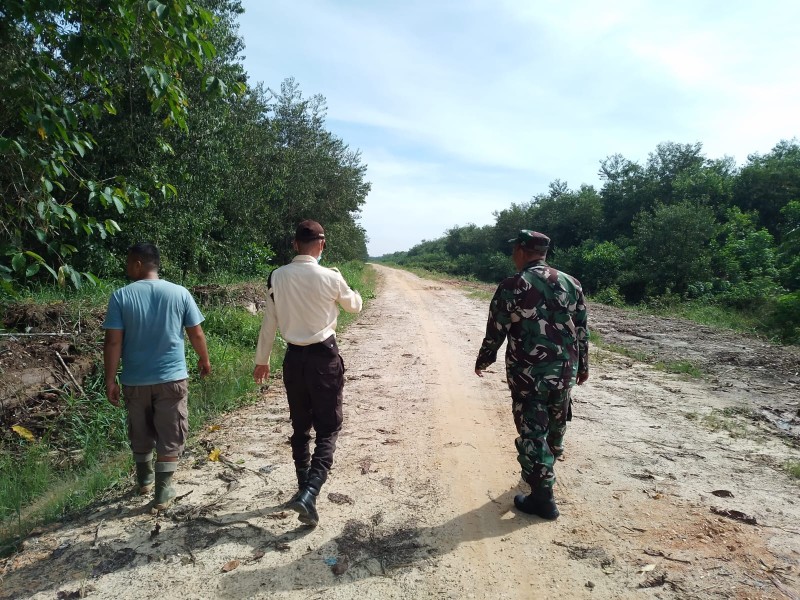 Babinsa Koramil 03/Minas Gencarkan Patroli Karhutla di Sungai Mandau