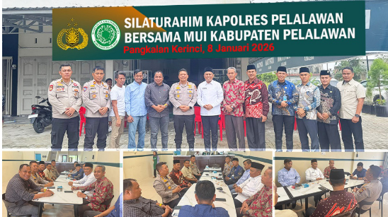 Kapolres Pelalawan Jalin Silaturahmi dengan Pengurus MUI Kabupaten Pelalawan