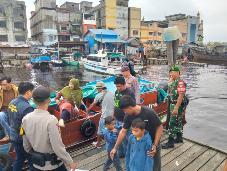 Koramil 06/Kateman Bersama Tim Gabungan Berikan Pengamanan Nataru