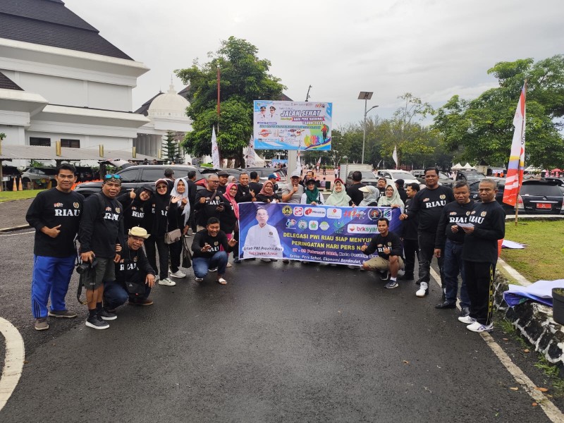 HPN 2026 Banten, Rombongan PWI Riau Meriahkan Jalan Sehat