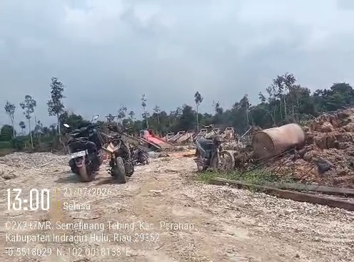 Diduga Bekingi Aktivitas PETI, Ketua Pemuda Desa Semelinang Tebing Terancam Dilaporkan ke Polres Inhu, IWO Sebut Ada Ancaman Lewat WhatsApp