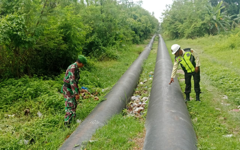 Patroli Jalur Pipa, Babinsa Koramil 01 Edukasi Warga