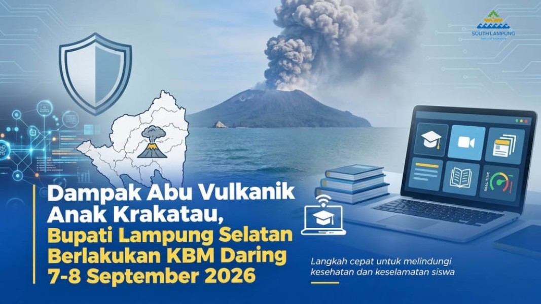 Dampak Erupsi Anak Krakatau: Pemkab Lampung Selatan Liburkan Sekolah Tatap Muka 2 Hari
