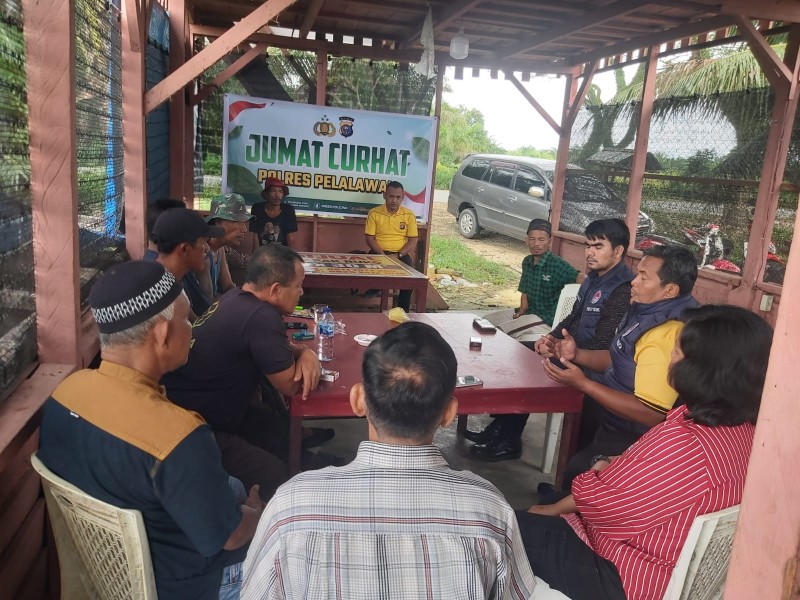 Jumat Curhat, Satresnarkoba Polres Pelalawan Serap Aspirasi Warga