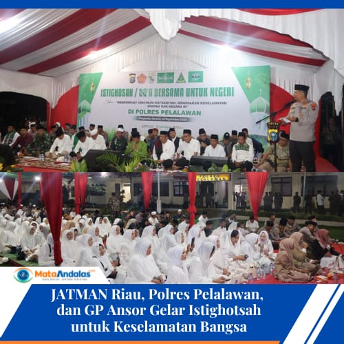 JATMAN Riau, Polres Pelalawan, dan GP Ansor Gelar Istighotsah untuk Keselamatan Bangsa