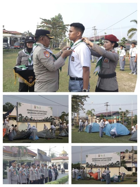 Pelajar Pelalawan Jadi Garda Muda Penjaga Lingkungan, Polres Gelar Kemah Bhuwana Lestari 2026