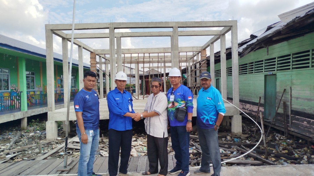 PT Pulau Sambu di Kuala Enok Salurkan Bantuan Pembangunan Madrasah dan Musholla