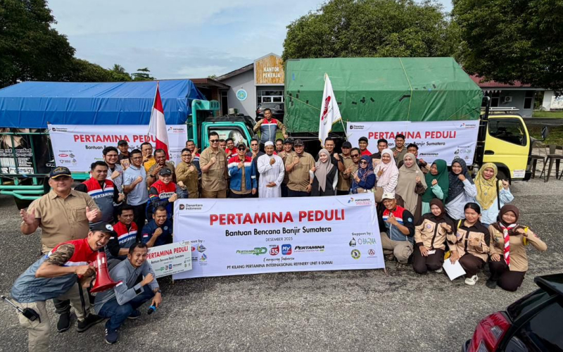 Kepedulian untuk Negeri, Kilang Pertamina Dumai Kembali Salurkan Bantuan Tanggap Bencana Banjir Sumbar