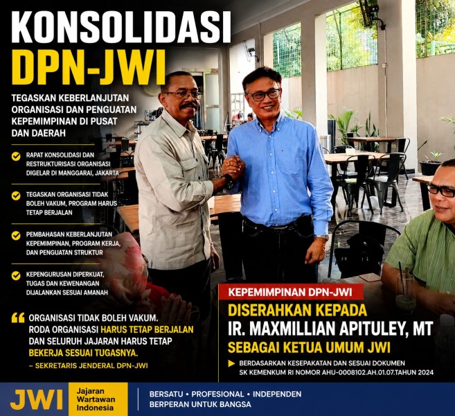 DPN-JWI Konsolidasi, Maxmillian Apituley Dipercaya Pimpin JWI Usai Ketua Umum Wafat