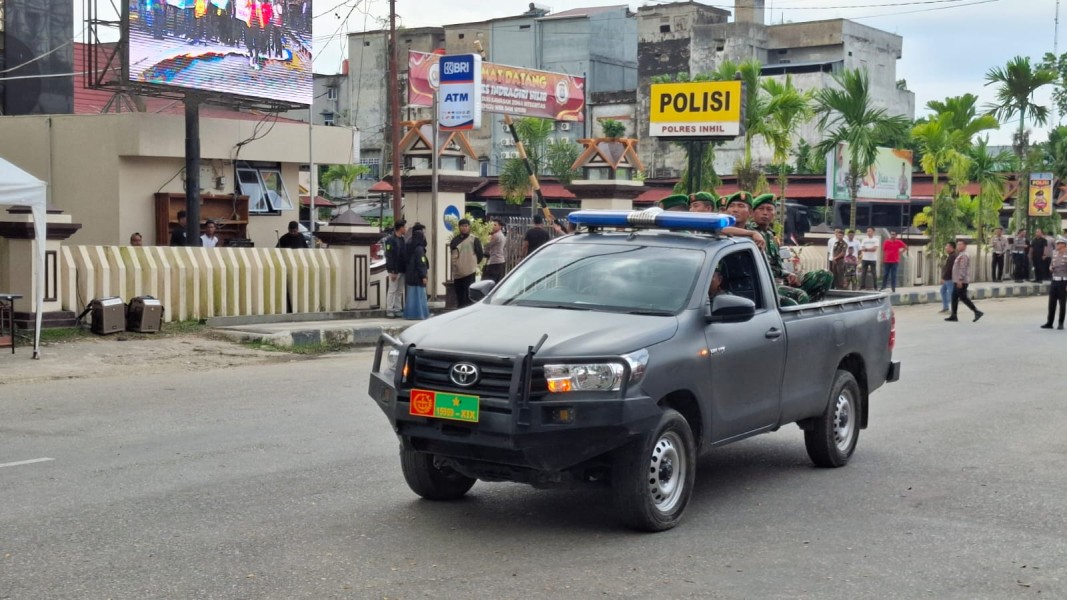 Personel Kodim 0314/Inhil Ikuti Sispamamako dan Unras Bersama Polres Inhil
