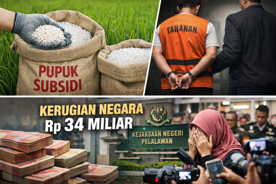 Kerugian Negara Kasus Pupuk Subsidi di Pelalawan Capai Rp34 Miliar, Progres Hukum Disorot