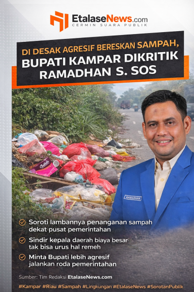 Sampah Menggunung di Jalan Lingkar Kampar, Kritik Menguat: Bupati Diminta Lebih Agresif