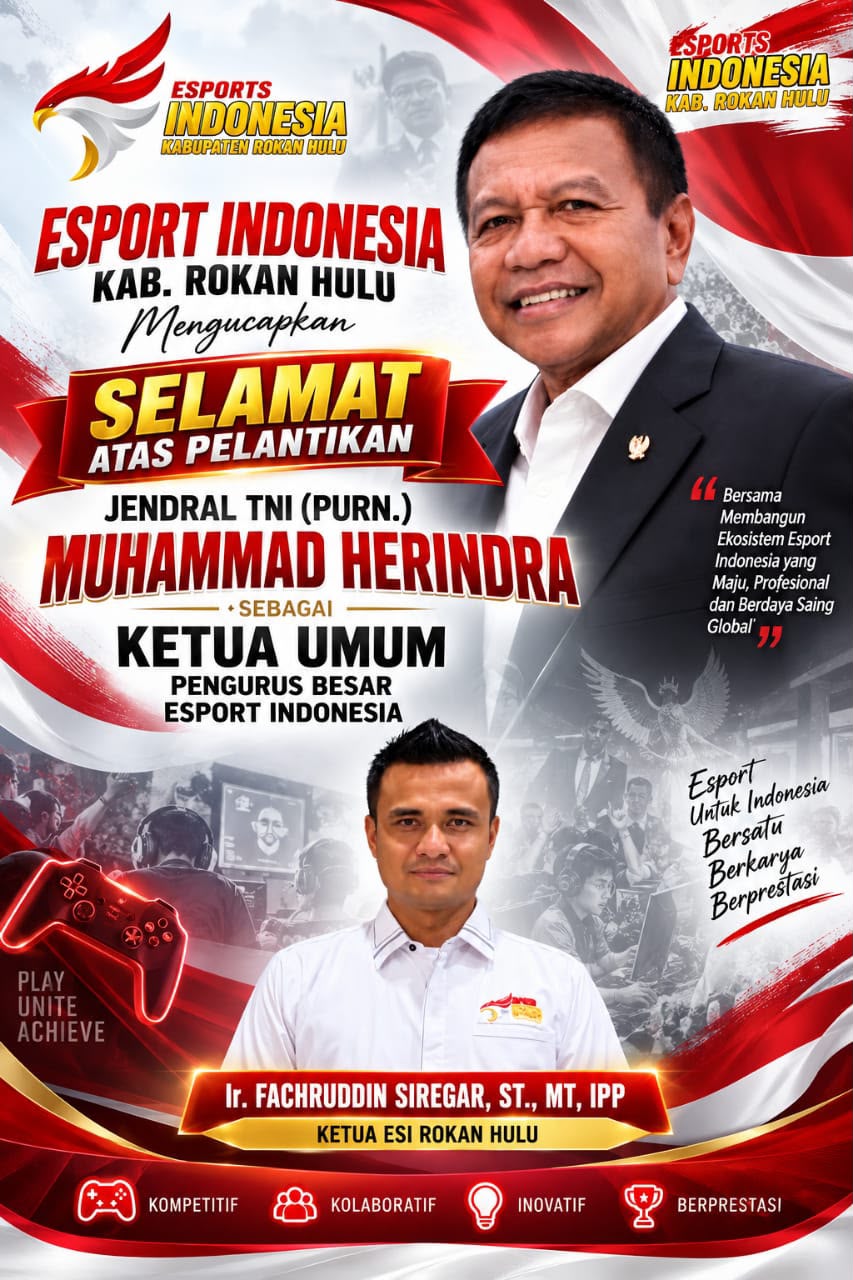 Jenderal TNI (Purn) Muhammad Herindra Resmi Dilantik sebagai  Ketua Umum PB ESI, Ketua ESI Rokan Hulu Sampaikan Dukungan