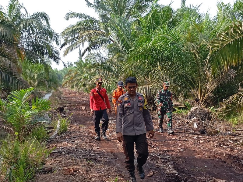 Babinsa Koramil 03/Minas Laksanakan Patroli Karhutla di Tasik Betung, Siak