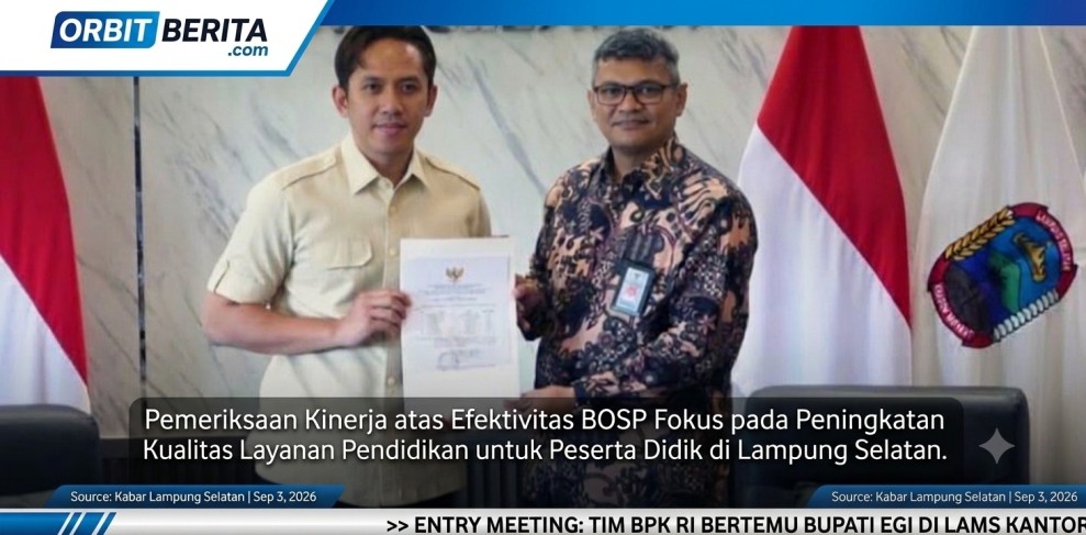 BPK Uji Pengelolaan Dana BOSP Lampung Selatan, Egi: Evaluasi untuk Dongkrak Mutu Pendidikan