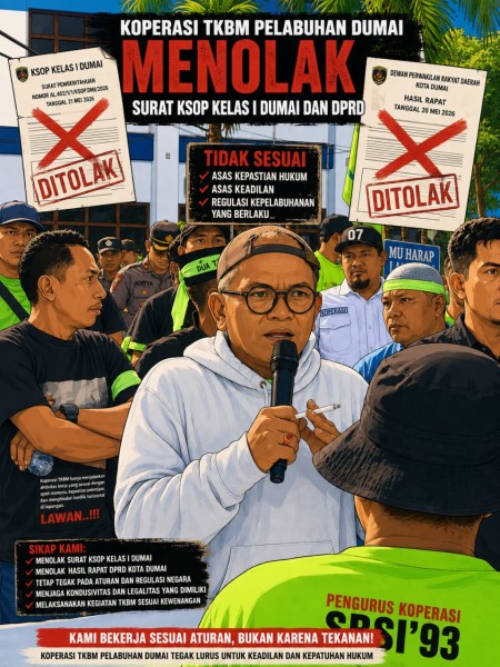 Koperasi TKBM Pelabuhan Dumai Tolak Hasil Rapat DPRD