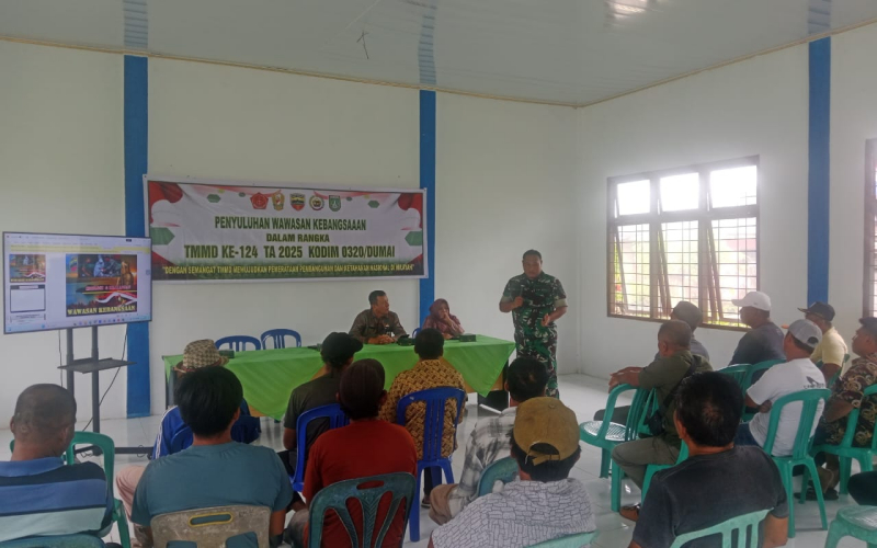 Satgas TMMD Kodim Dumai Gelar Penyuluhan Kebangsaan