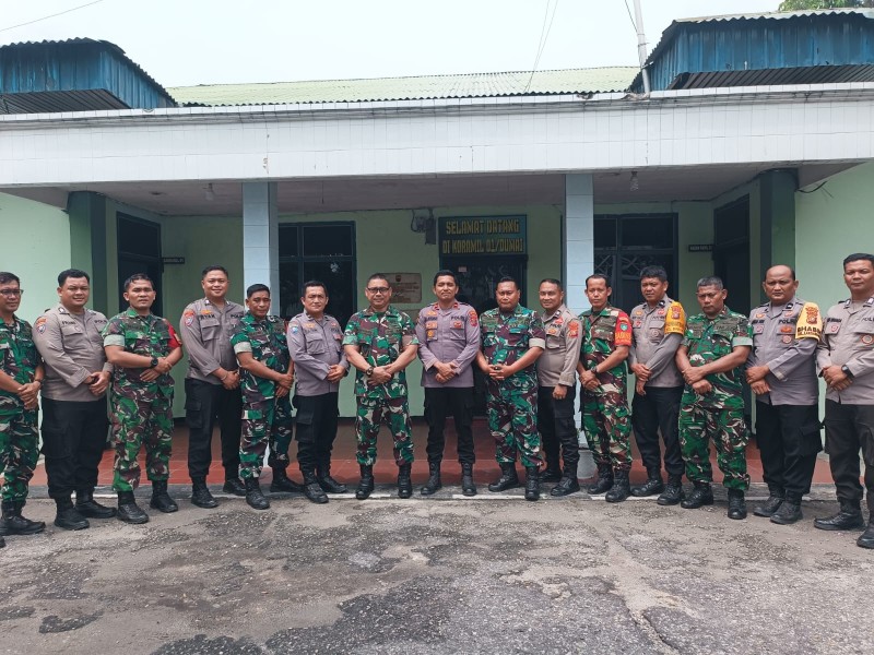Polsek Dumai Kota dan Koramil 01/Dumai Perkuat Sinergi Jaga Kamtibmas