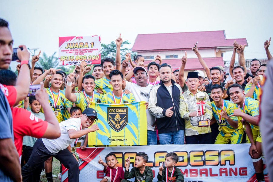 Pebriyan Winaldi Resmi Menutup Turnamen Gala Desa Elang 3 Hambalang Riau Cup 2026