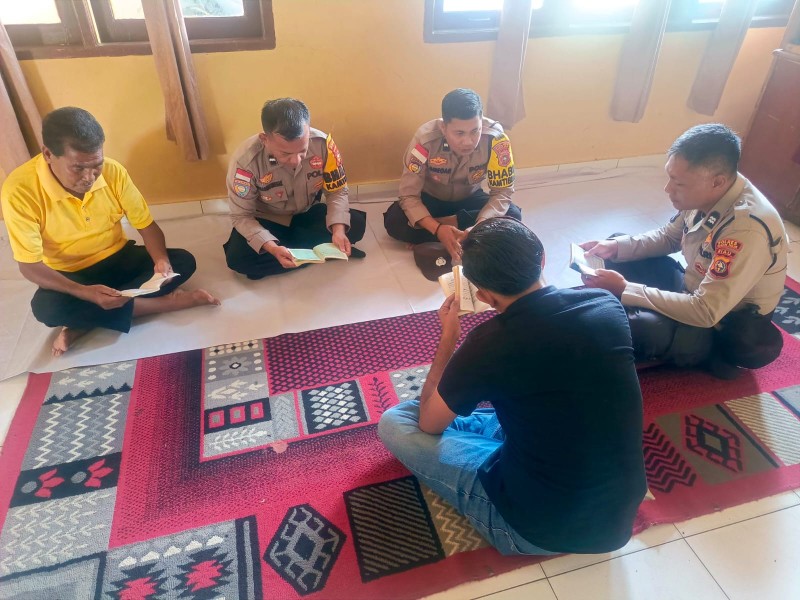 Tingkatkan Keimanan Dan Ketaqwaan Kepada Tuhan, Polsek Panipahan Laksankan Kegiatan Binrohtal Rutin.