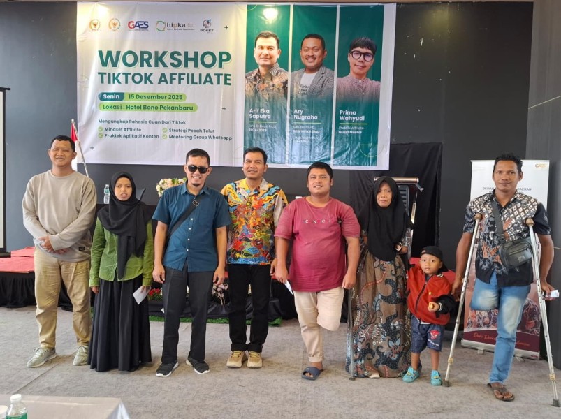 HIPKA Riau dan DPD RI Dorong Kemandirian Ekonomi Disabilitas Lewat Workshop TikTok Affiliate