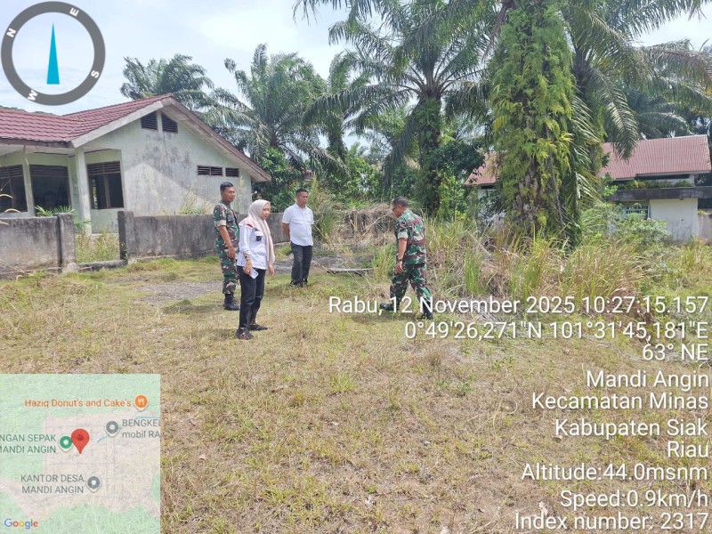 Danramil 03/Minas Tinjau Lokasi KDKMP di Kampung Mandiangin