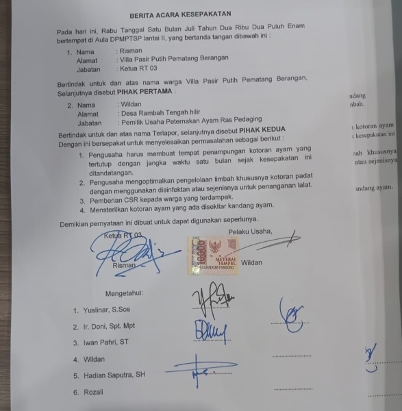 Ketua Yayasan Sulusulu Pelita Negri Apresiasi Respons Cepat DLH Rokan Hulu atas Laporan Masyarakat