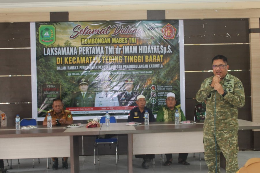 Tebing Tinggi Barat Jadi Sasaran Penyuluhan Karhutla Tim Mabes TNI