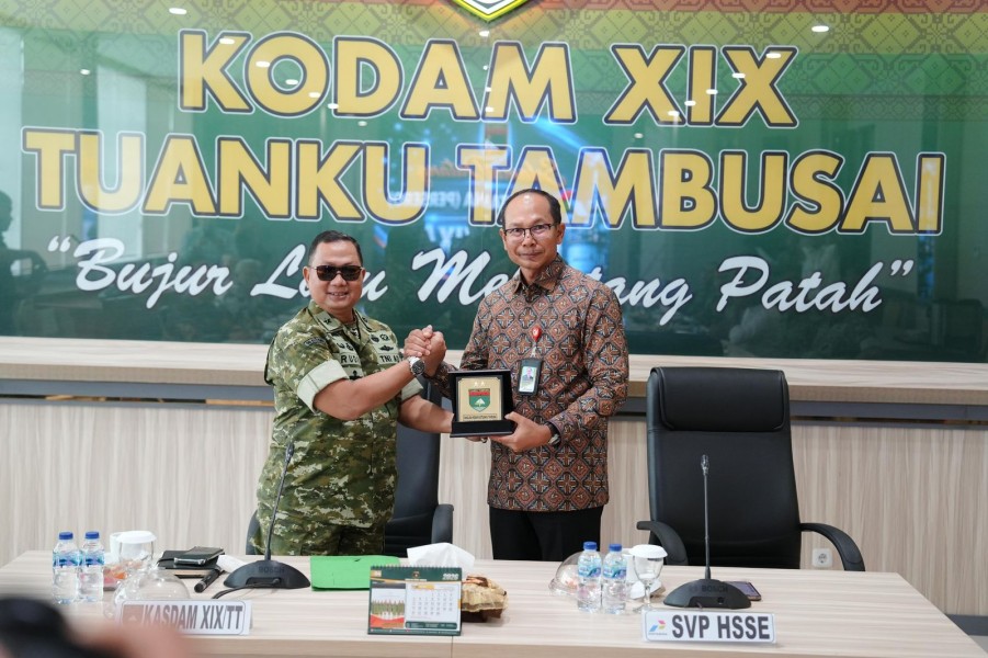 Pertamina Patra Niaga Kilang Dumai Perkuat Sinergi Pengamanan Obvitnas Lewat Kunjungan Audiensi dengan Kodam XIX/Tuanku Tambusai