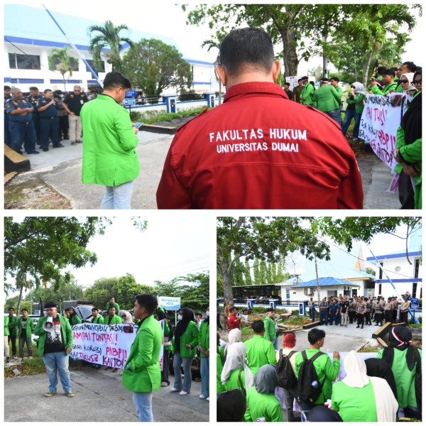 Mahasiswa Universitas Dumai Soroti Penanganan Kasus Notaris “J” dan Dugaan Monopoli TKBM