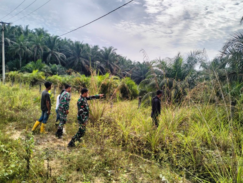 Babinsa Koptu Salomo Sembiring Laksanakan Patroli Karhutla di Minas Jaya, Siak