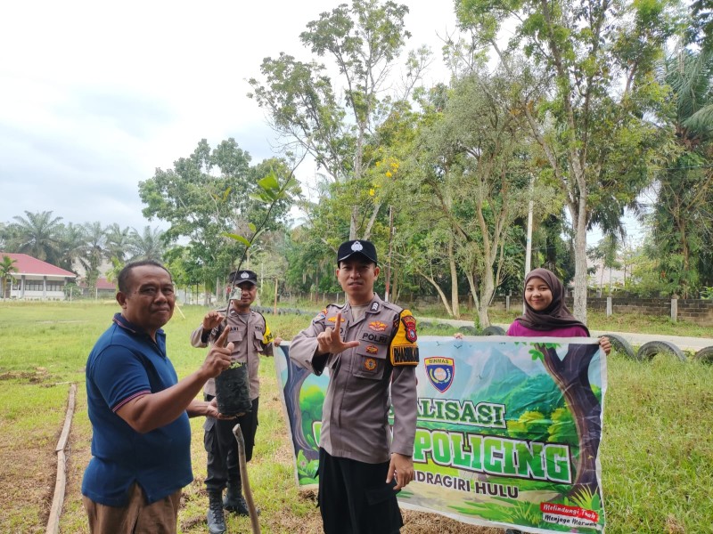 Harapan Kebersamaan Mencintai Lingkungan, Polsek Pasir Penyu Sosialisasi Greenpolicing