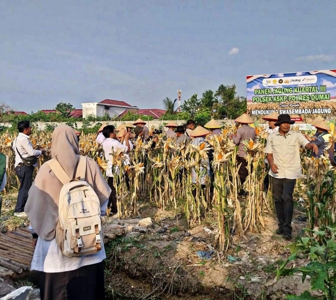 Pelindo Dukung Gerakan Ketahanan Pangan Polsek KSKP Dumai