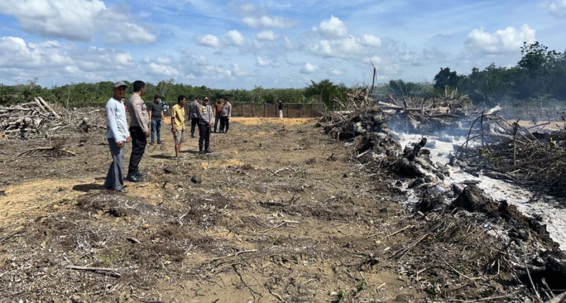 Polisi Tangkap Warga Kuansing Usai Bakar Lahan untuk Jadi Kebun Sawit