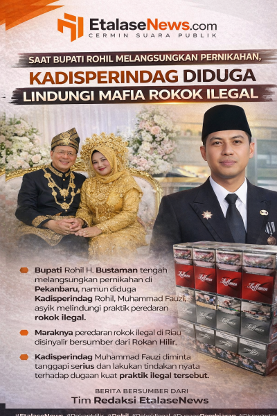 DI TENGAH SUASANA BAHAGIA BUPATI ROHIL, DUGAAN PEREDARAN ROKOK ILEGAL SERET NAMA KADISPERINDAG