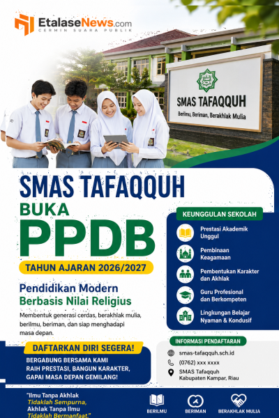 SMAS Tafaqquh Buka PPDB 2026/2027, Hadirkan Pendidikan Modern Berbasis Nilai Religius