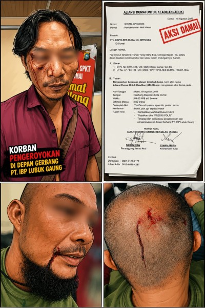 Surat Pemberitahuan Aksi ADUK Masuk Polres Dumai, Kuasa Hukum: Keterlambatan Beri Ruang Pelaku Hilangkan Jejak