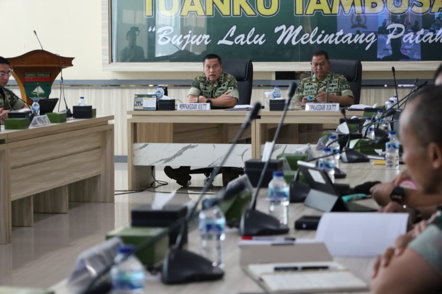 Kodam XIX Tuanku Tambusai Gelar Paparan Strategis, Kesiapan Lat Ops dan Satgas Pamtas Jadi Prioritas
