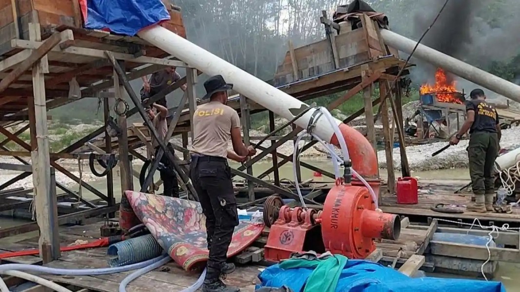 Aparat Gabungan Kembali Gerebek Aktivitas PETI di Kebun Pemda Kuansing