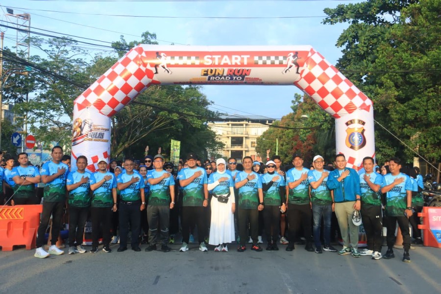Fun Run Road to Riau Bhayangkara Run 2026 Meriah, Polres Inhil Gaungkan Semangat “Polri untuk Masyarakat”