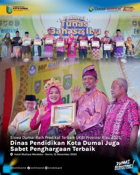 Siswa SMPN 2 Dumai Raih Predikat UKBI Terbaik se-Riau 2025