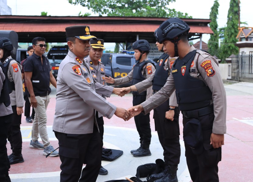 AKBP Farouk Oktora Pimpin Apel Pelepasan Tim Raga untuk Pelatihan di SPN Polda Riau