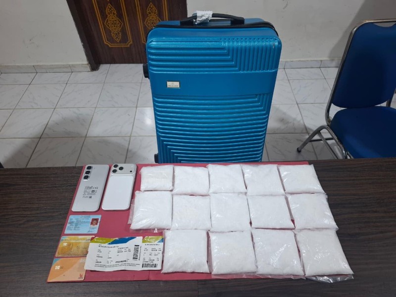 14 Paket Sabu 2 Kg Gagal Lolos dari Bandara SSK II Pekanbaru Riau