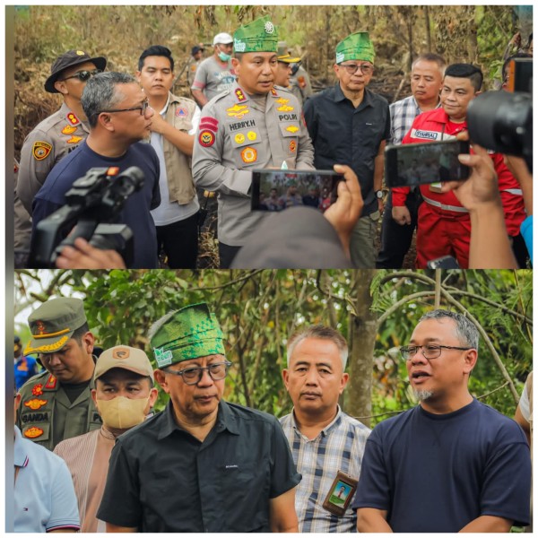 Kapolda Riau Tinjau Karhutla di Dumai, Rocky Gerung Ikut Turun ke Lokasi