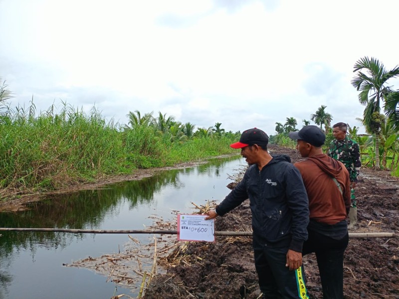 TMMD ke-123, Personel Kodim 0314/Inhil Selesaikan Progres Sasaran Normalisasi Parit