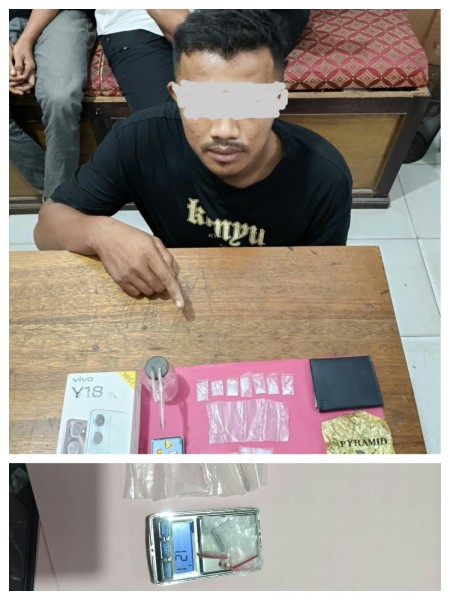 Terima Informasi Warga, Polsek Ukui Tangkap Terduga Pengedar Sabu