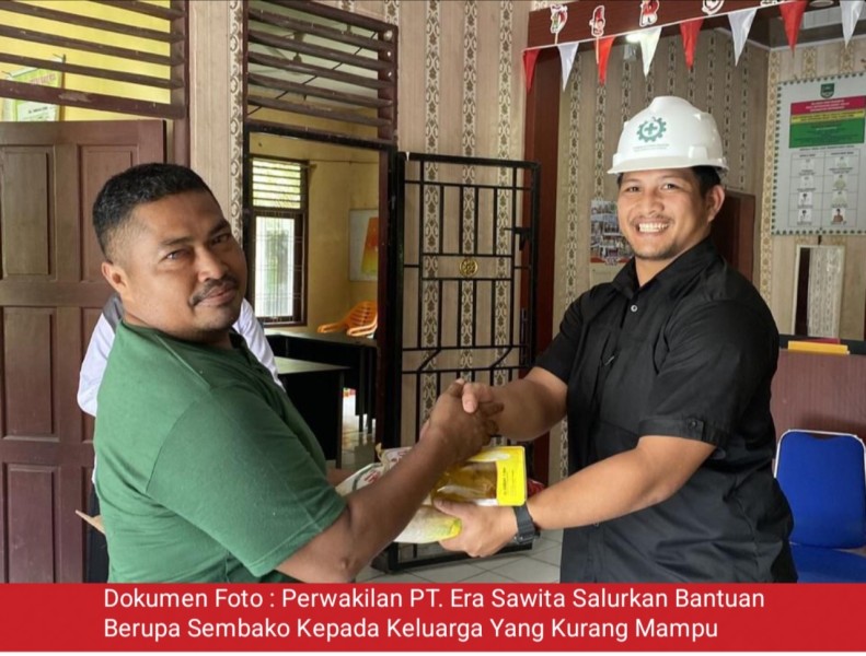 PT Era Sawita Konsisten Tebar Kepedulian Sosial, Salurkan Sembako dan Santunan Anak Yatim di Kepenuhan