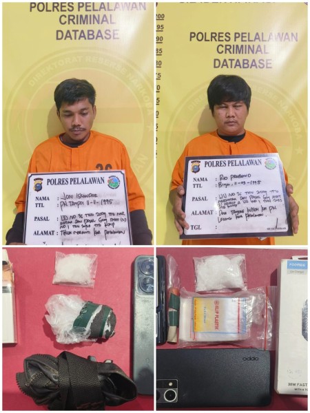 Transaksi Sabu 25 Gram Digagalkan di Kerumutan, 2 Tersangka Diamankan