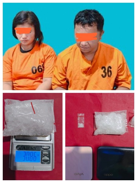 Gerebek Rumah di Pelalawan, Pasutri Ditangkap dengan Sabu 30 Gram