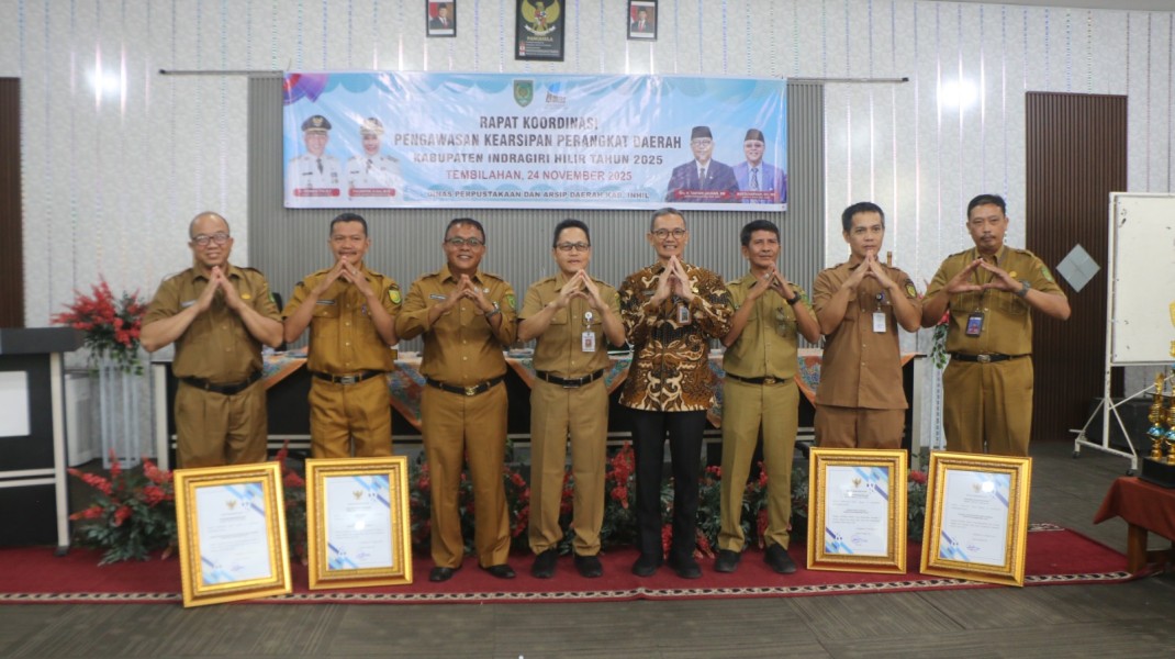 Bupati Inhil Dorong Tertib Arsip pada Rakor Pengawasan Kearsipan di Tembilahan